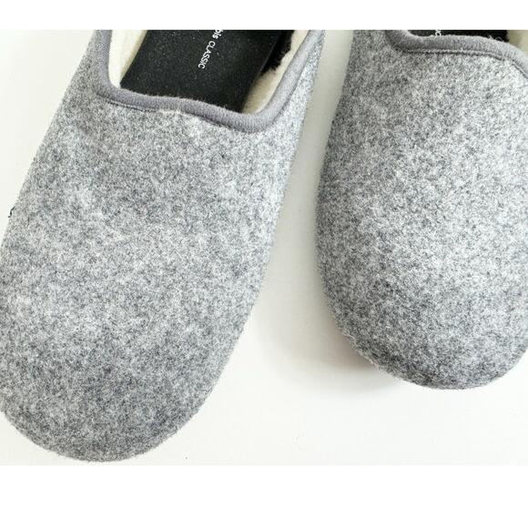 Mahabis Womens Classic Wool Slippers Gray Black Comfort Shoes 39 US 8 - Picture 2 of 7